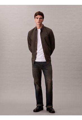 Camisa Gris Clásica En Tejido Oxford Calvin Klein