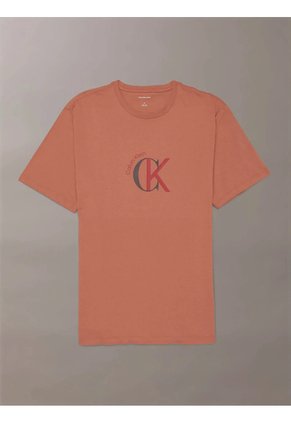 Camiseta Rosa Con Gráfico De Logo Calvin Klein