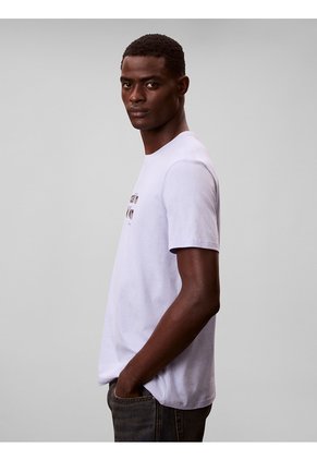 Camiseta Gris Con Gráfico De Logo Calvin Klein