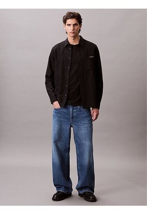 Camiseta Negra Sport Con Monograma Calvin Klein