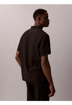 Camisa Negra Clásica De Manga Corta Calvin Klein