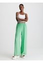 Pantalón Ancho Fruncidos Mujer Verde Calvin Klein de Calvin Klein