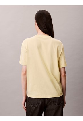 Camiseta Verde Clásica Con Logo Estampado Calvin Klein