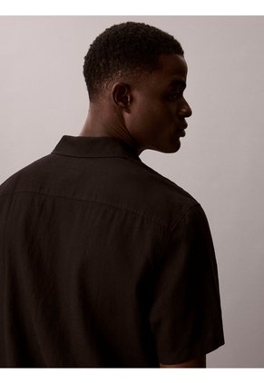 Camisa Negra Clásica De Manga Corta Calvin Klein