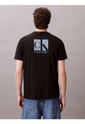 Camiseta Negra Sport Con Monograma Calvin Klein
