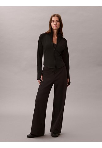 Pantalón Negro De Punto Ponte Con Logo Calvin Klein Calvin Klein