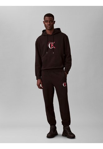 Jogger Negro Con Gráfico De Algodón Calvin Klein Calvin Klein