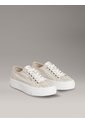 Tenis Beige De Plataforma De Jacquard Con Logo Calvin Klein de Calvin Klein