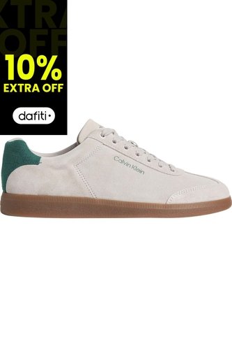 Tenis Beige De Corte Bajo Con Textura De Gamuza Calvin Klein Calvin Klein