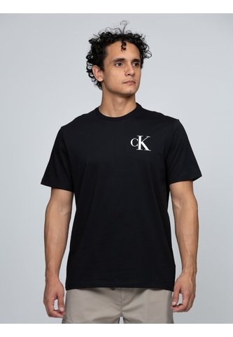 Camiseta Negra Con Monograma 30s Calvin Klein Calvin Klein