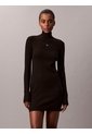 Vestido Negro Mini Con Etiqueta Tejida Calvin Klein de Calvin Klein