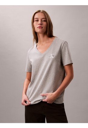 Pack Gris De 2 Camisetas Con Cuello En V Calvin Klein