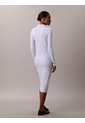 Vestido Gris Midi Con Cuello Tipo Johnny Calvin Klein de Calvin Klein