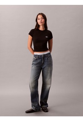 Camiseta Negra Slim Con Logo Cocktail Calvin Klein