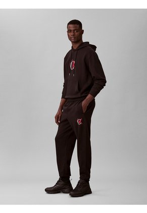Jogger Negro Con Gráfico De Algodón Calvin Klein