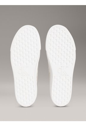 Tenis Beige De Plataforma De Jacquard Con Logo Calvin Klein