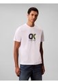Camiseta Blanca Con Estampado Gráfico De Monograma Calvin Klein de Calvin Klein