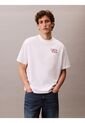 Camiseta Blanca Holgada Con Logo Gráfico Con Letras Calvin Klein de Calvin Klein