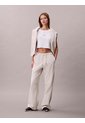 Pantalón Blanco De Pierna Ancha Calvin Klein de Calvin Klein