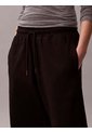 Pantalón Negro Barrel De Terry Premium Con Monograma Calvin Klein de Calvin Klein