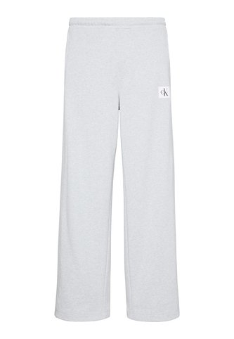 Pantalón Gris De Felpa Con Insignia Calvin Klein Calvin Klein