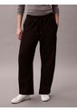 Pantalón Negro Barrel De Terry Premium Con Monograma Calvin Klein de Calvin Klein