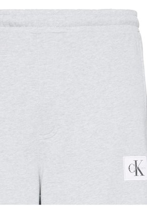 Pantalón Gris De Felpa Con Insignia Calvin Klein