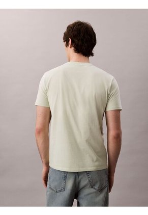 Camiseta Beige Classic Con Monograma Calvin Klein