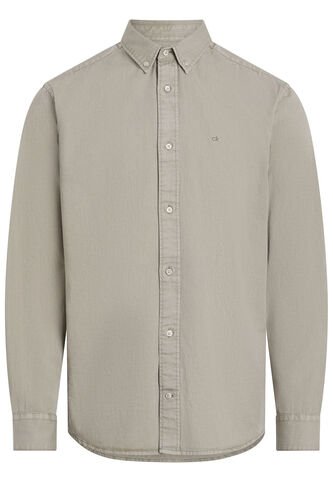 Camisa Beige De Sarga Ligera Teñida Calvin Klein Calvin Klein