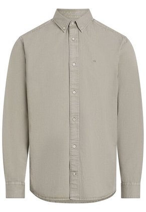 Camisa Beige De Sarga Ligera Teñida Calvin Klein