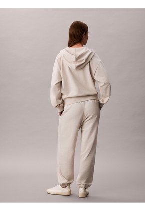 Jogger Blanco Con Tejido French Terry Con Monologo Calvin Klein