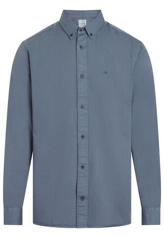 Camisa Gris De Sarga Ligera Teñida Calvin Klein Calvin Klein