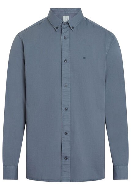 Camisa Gris De Sarga Ligera Teñida Calvin Klein