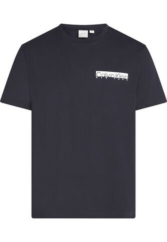 Camiseta Azul Con Logotipo En Caja Calvin Klein Calvin Klein