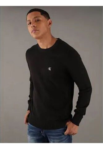 Saco Negro Tejido Moderno Con Cuello Redondo Calvin Klein Calvin Klein