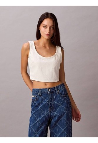 Camiseta Blanca Sin Mangas Con Estampado ártico Calvin Klein Calvin Klein