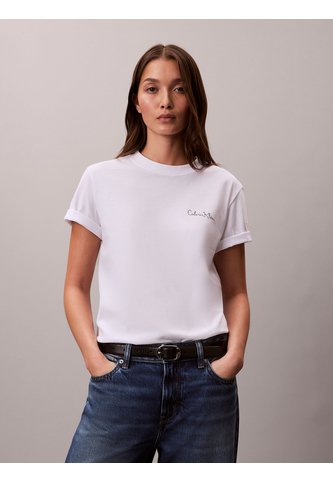 Camiseta Blanca Clásica Con Logo Estampado Calvin Klein Calvin Klein