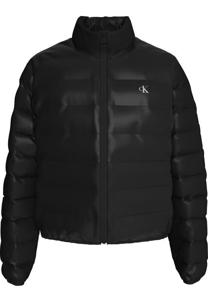 Chaqueta Negra Acolchada De Plumón Con Brillo Ultraligero Calvin Klein