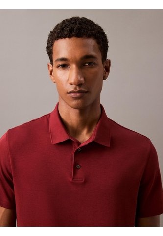 Polo Rojo De Manga Corta En Algodón Supima Calvin Klein Calvin Klein