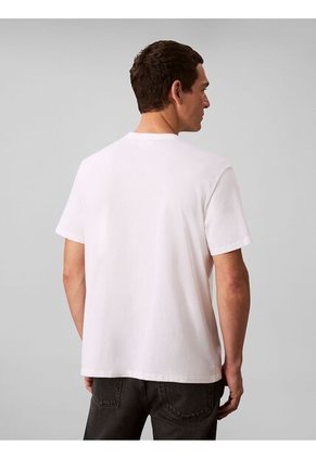 Camiseta Blanca Con Estampado Gráfico De Logo En Letra Cursiva Calvin Klein