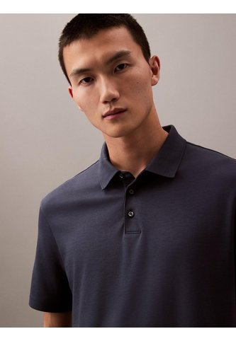 Polo Negro De Manga Corta En Algodón Supima Calvin Klein Calvin Klein