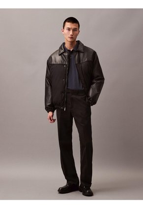 Polo Negro De Manga Corta En Algodón Supima Calvin Klein