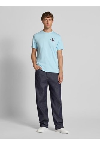 Camiseta Azul Cielo Con Monograma 30s Calvin Klein Calvin Klein
