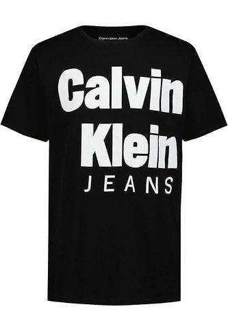 Camiseta Negra Para Niño De Manga Corta Con Gráfico Dope Calvin Klein Calvin Klein