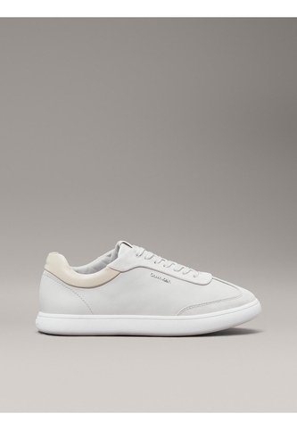 Tenis Gris De Cuero De Perfil Bajo Calvin Klein Calvin Klein