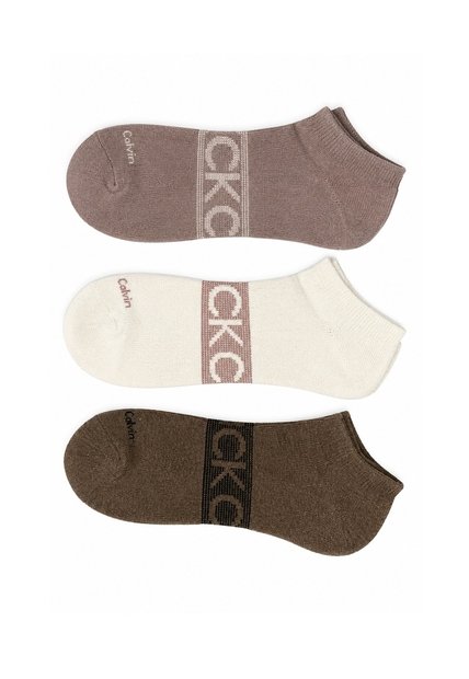 Pack Multicolor De 3 Medias Invisibles Con Acolchado Calvin Klein