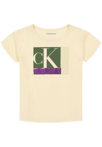Camiseta Amarilla Con Lentejuelas Para Niña Calvin Klein Calvin Klein