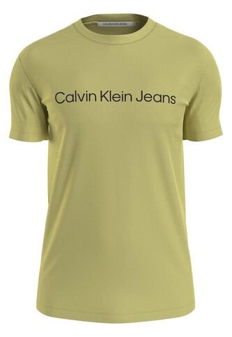 Camiseta Con Logo En El Pecho Hombre Amarillo Calvin Klein Calvin Klein