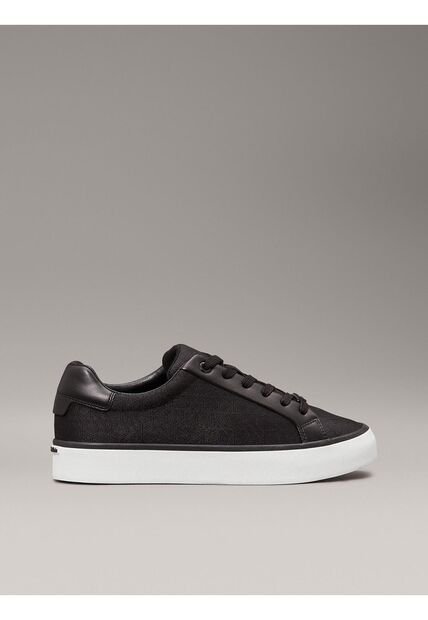 Tenis Negro De Jacquard Con Logo Calvin Klein