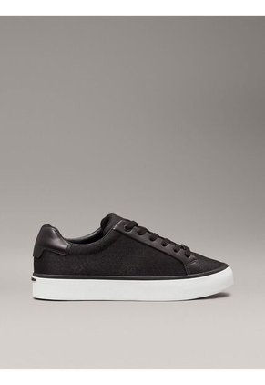 Tenis Negro De Jacquard Con Logo Calvin Klein